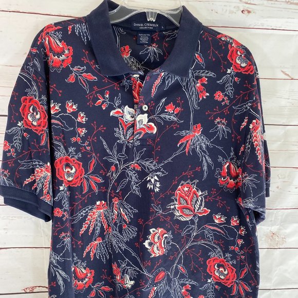 Daniel Cremieux Red White Blue Short Sleeve Shirt NWOT Men's Size Large - Picture 9 of 13